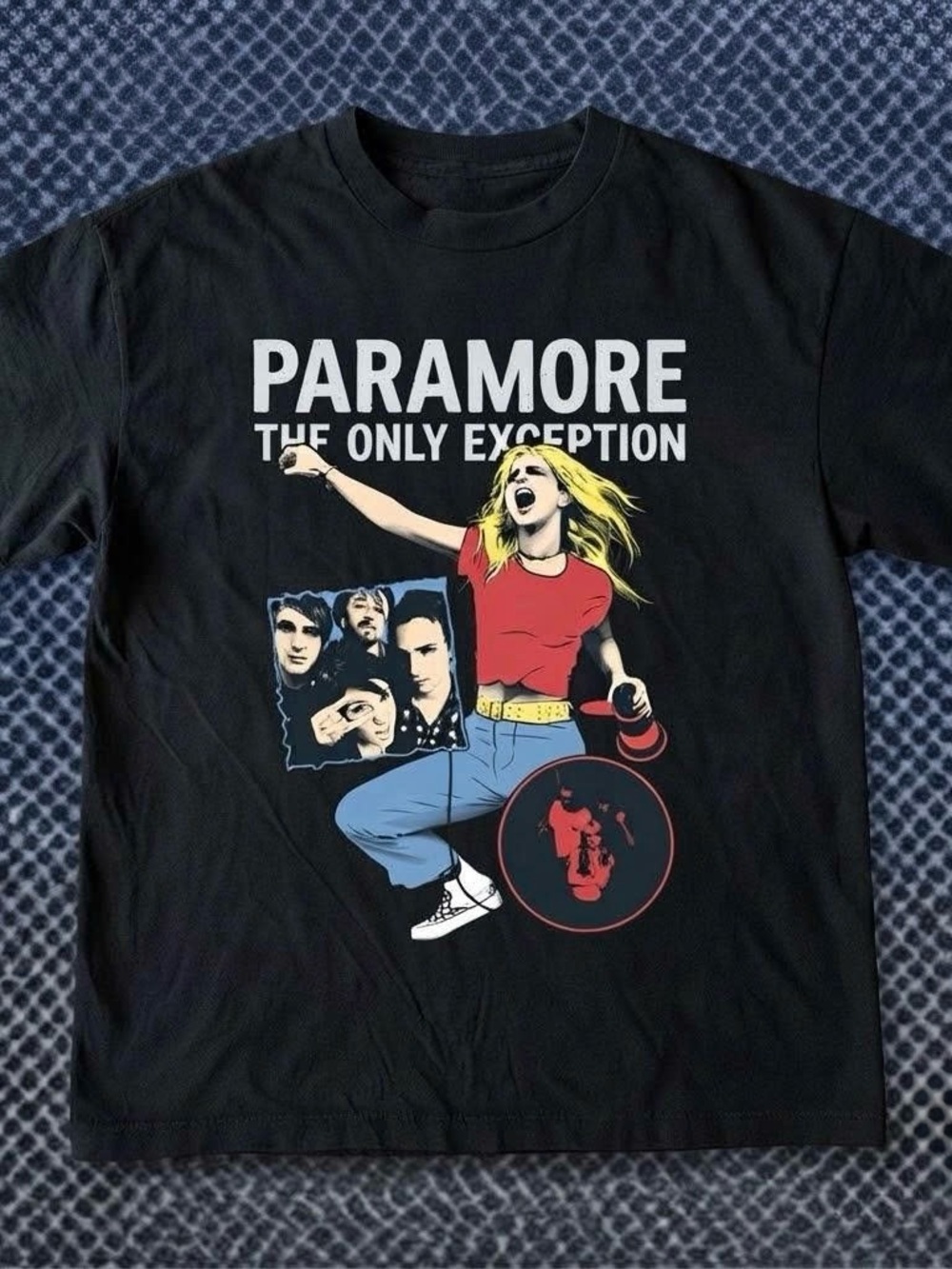 Gildan Paramore 'The Only Exception' Graphic Tee - Black/Red/Yellow/Blue
